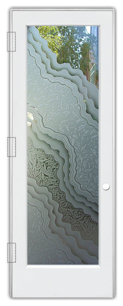 Pantry Door - Metamorphosis Peak - Primed - 24" x 84" - Knob on Right - Push...