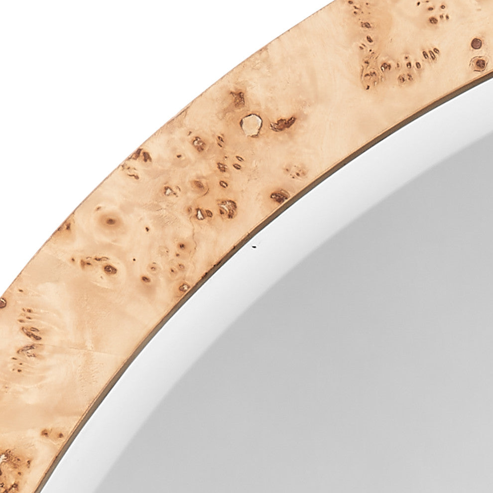 Chandler Round Mirror, Natural