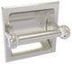 Clearview Recessed Toilet Paper Holder with Twisted Accents, Satin Nickel