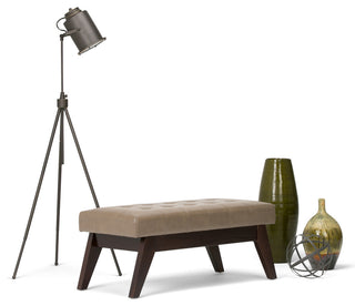 Draper Mid Century Tufted Ottoman Bench