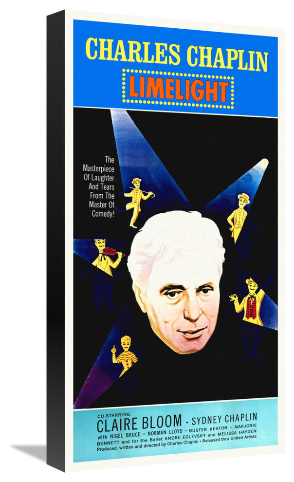 "Charlie Chaplin - Limelight, 1952" Canvas by Hollywood Photo Archive, 11x22"