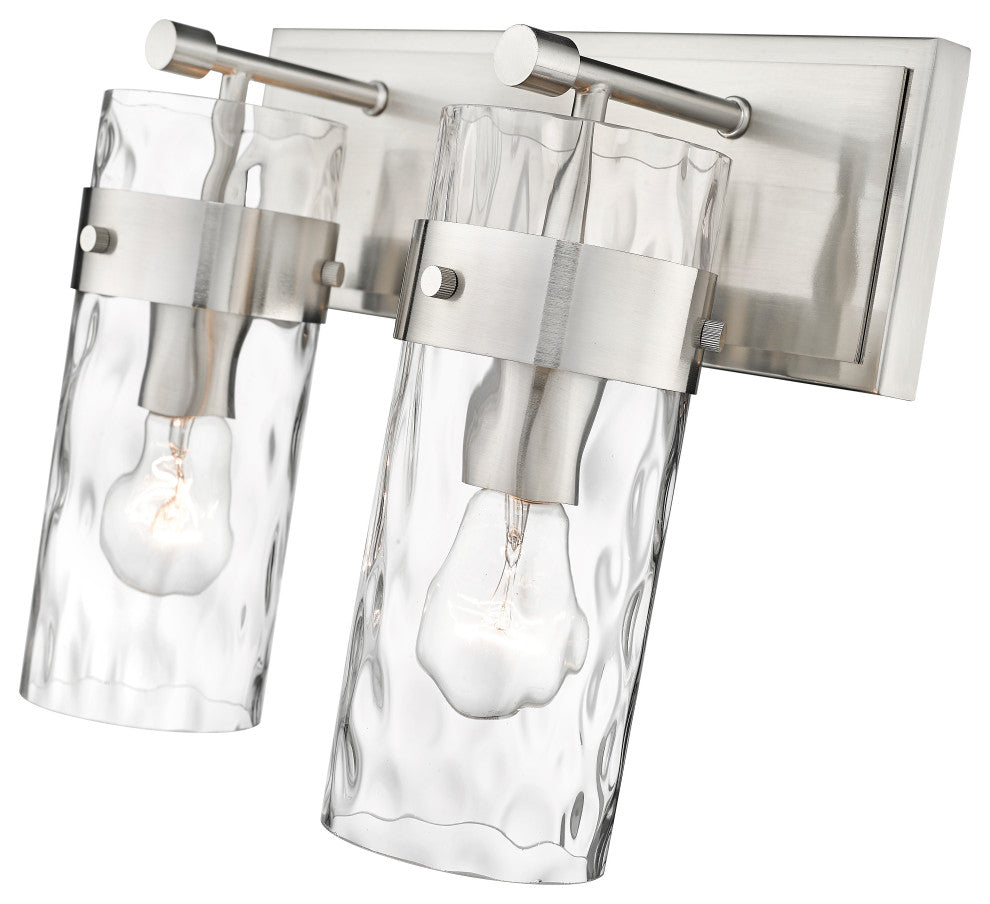 Zlite 3035-2V-BN 2-Light Vanity, Clear