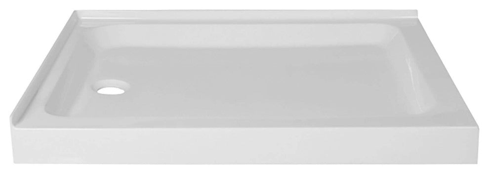 Double Threshold Acrylic Shower Base, Shower Enclosure Left Hand