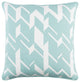 Surya Inga INGA-7023 18"x18" Pillow Kit, Aqua/White