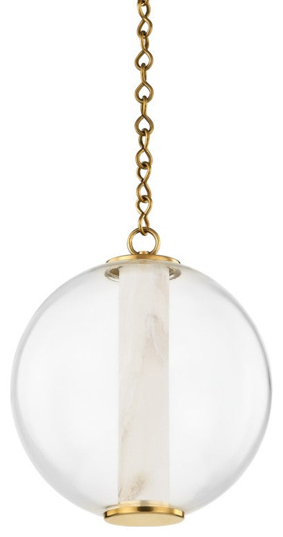 Pietra LED Pendant, Vintage Brass