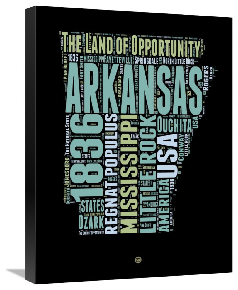 "Arkansas Word Cloud 1" Fine Art Print