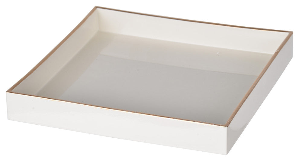 Mimosa Square Tray,White