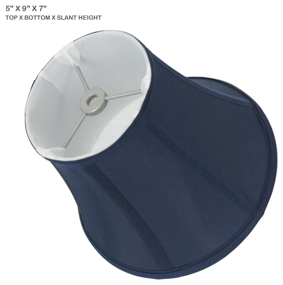 Bell Lamp Shade, 5x9x7", Navy Blue, Single