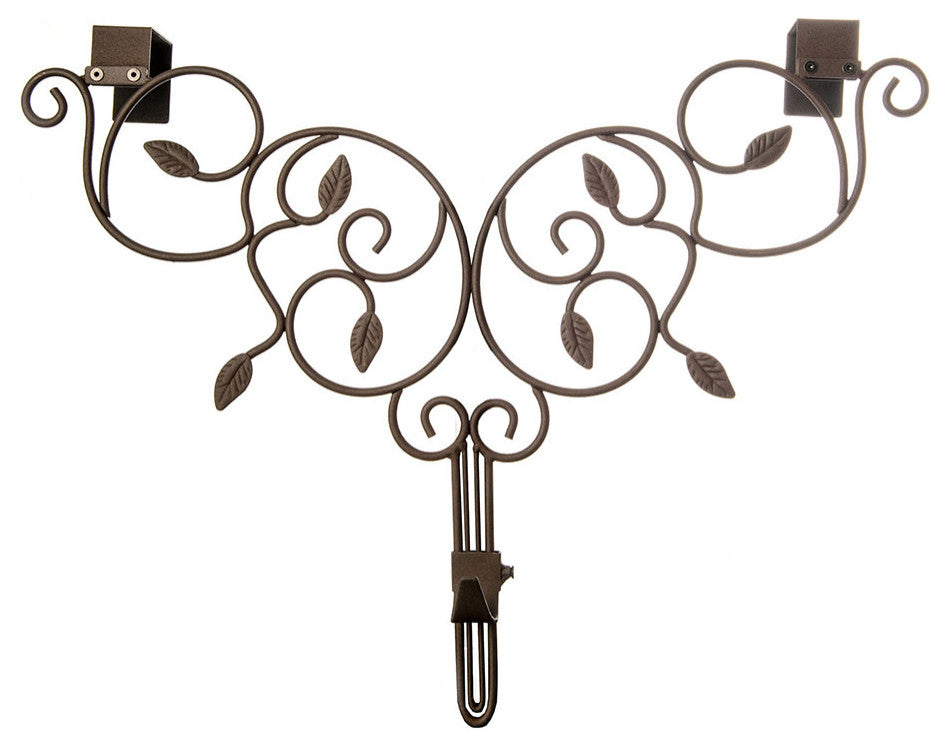 Adjustable Wreath Hanger for Door Ivy, Brown
