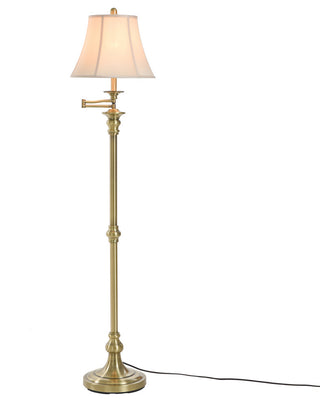 Swing Arm Floor Lamp Menlo Bronze, Antique Brass