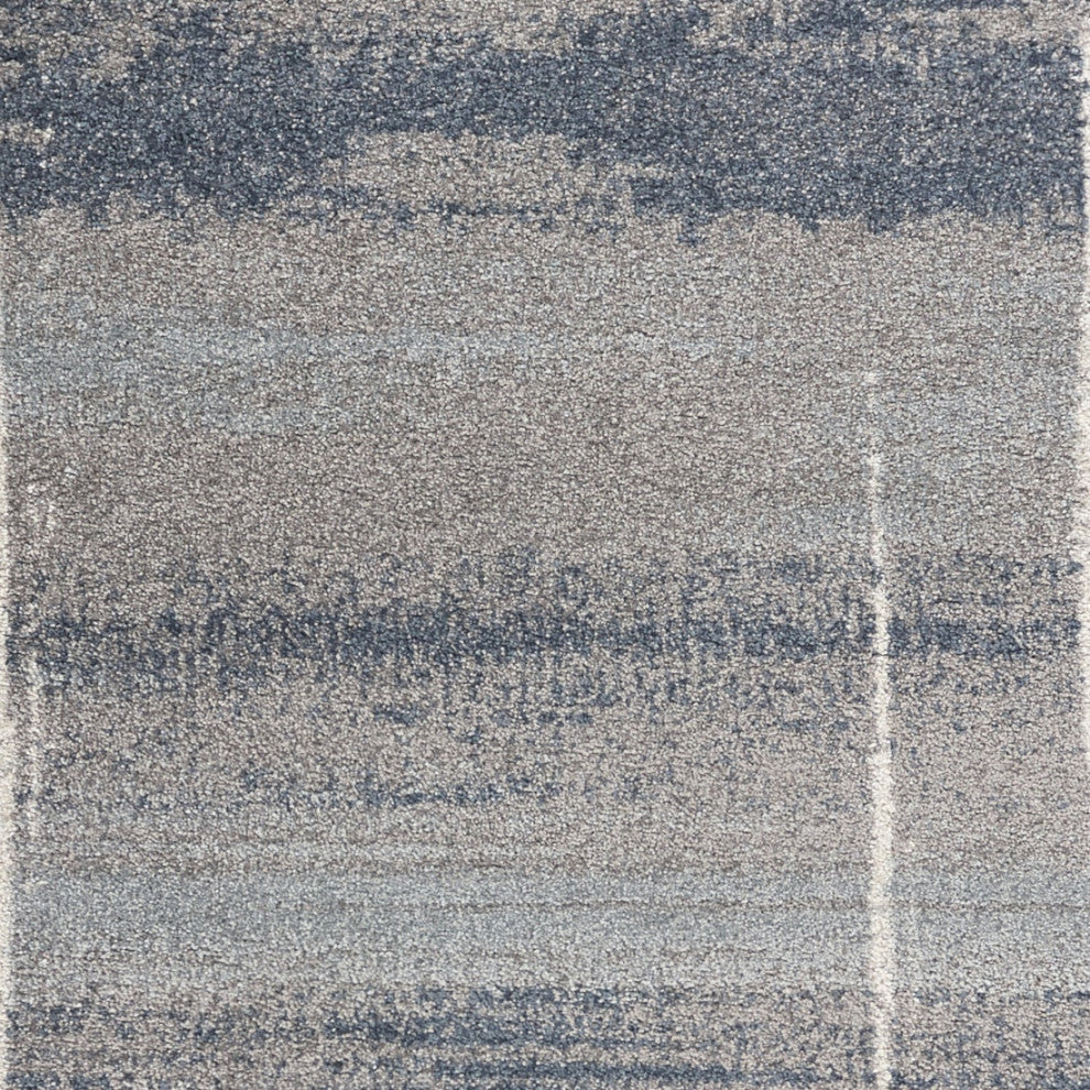 KAS Landscapes 5900 Blue Contempo Area Rug, 3'3"X 5'3"
