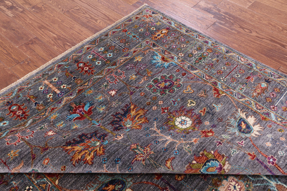5' 10" X 7' 8" Hand-Knotted Persian Tabriz Wool Rug Q9628