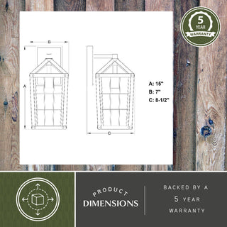 Gage 7" Outdoor Wall Light Volcanic Black