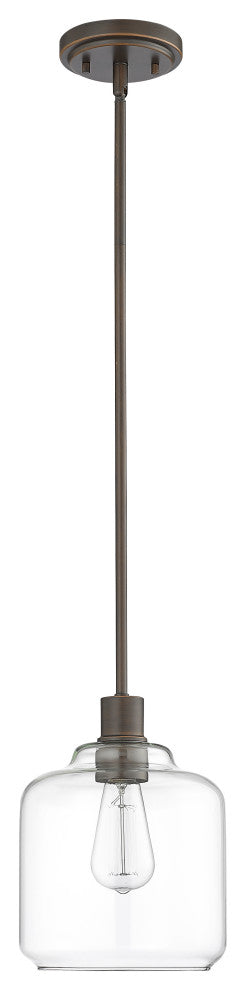 Asheville 1-Light 8" Pendant Light, Rubbed Bronze