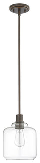 Asheville 1-Light 8" Pendant Light, Rubbed Bronze