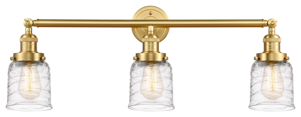 INNOVATIONS 205-SG-G513-LED 3-Light Bath Vanity Light Satin Gold