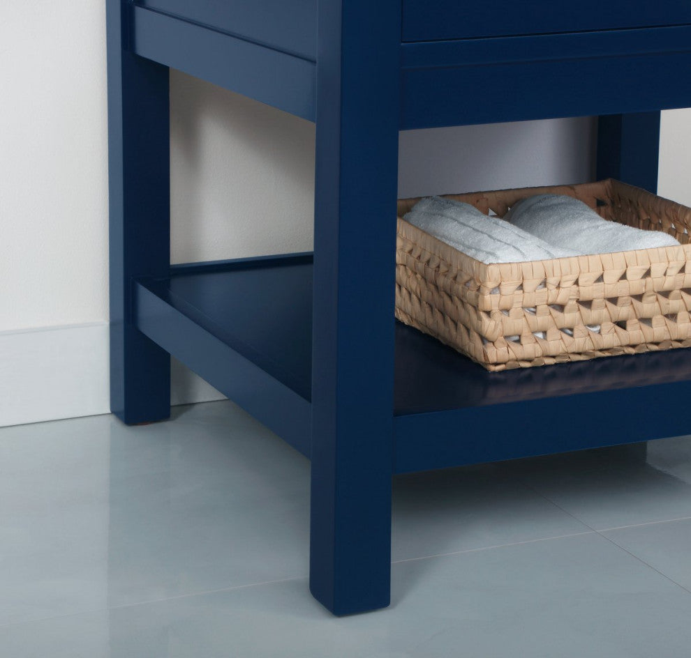 Matilda Single Bathroom Vanity, Blue, 24"