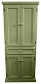 Coastal Wide Kitchen Pantry Cabinet, Summer Sage