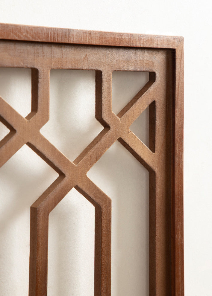 Elbridge Wall Art Plaque, Brown 12x32