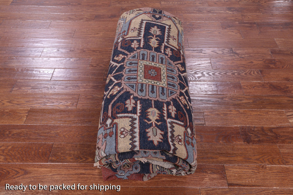 Heriz Serapi Handmade Wool Rug 10' 0" X 13' 10" - Q15997
