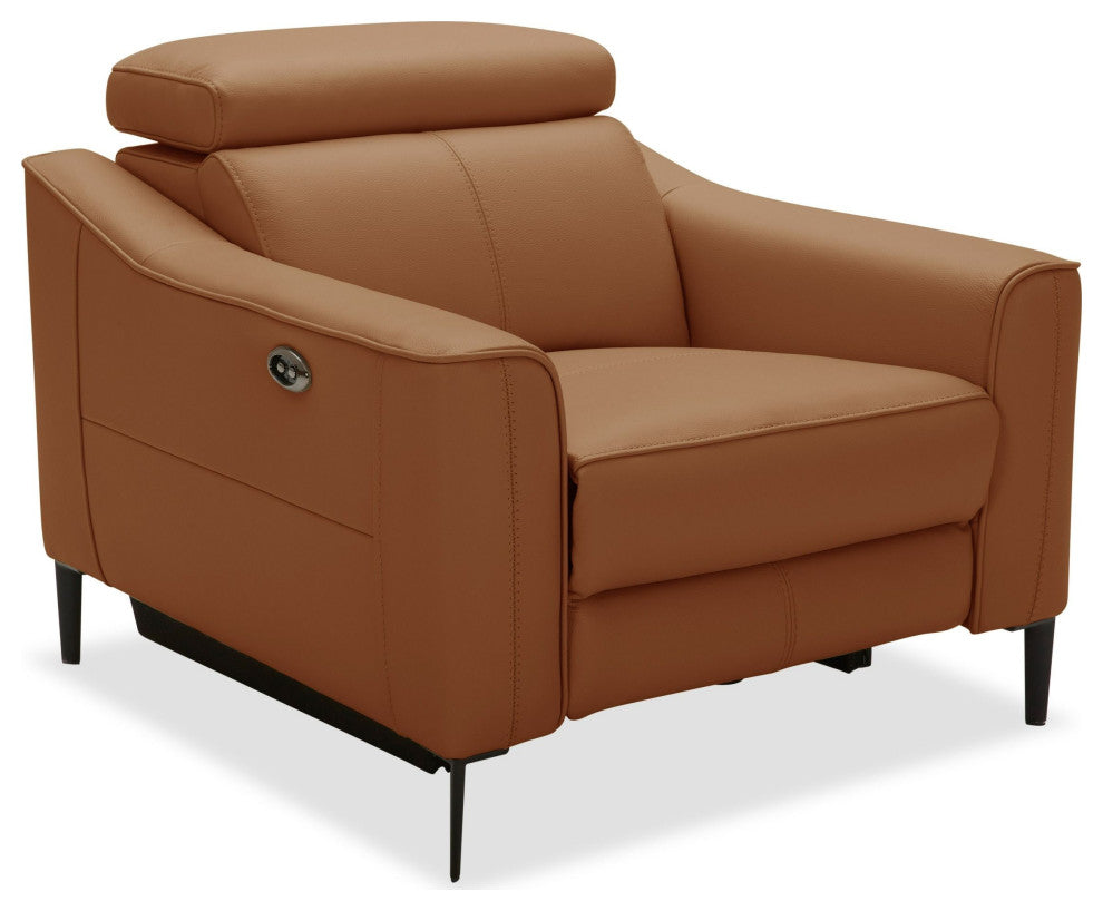 Divani Casa Eden Modern Camel Leather Recliner Chair