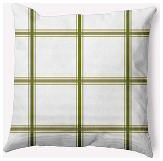 18" x 18" Geometric Indoor/Outdoor Polyester Throw Pillow, Olive