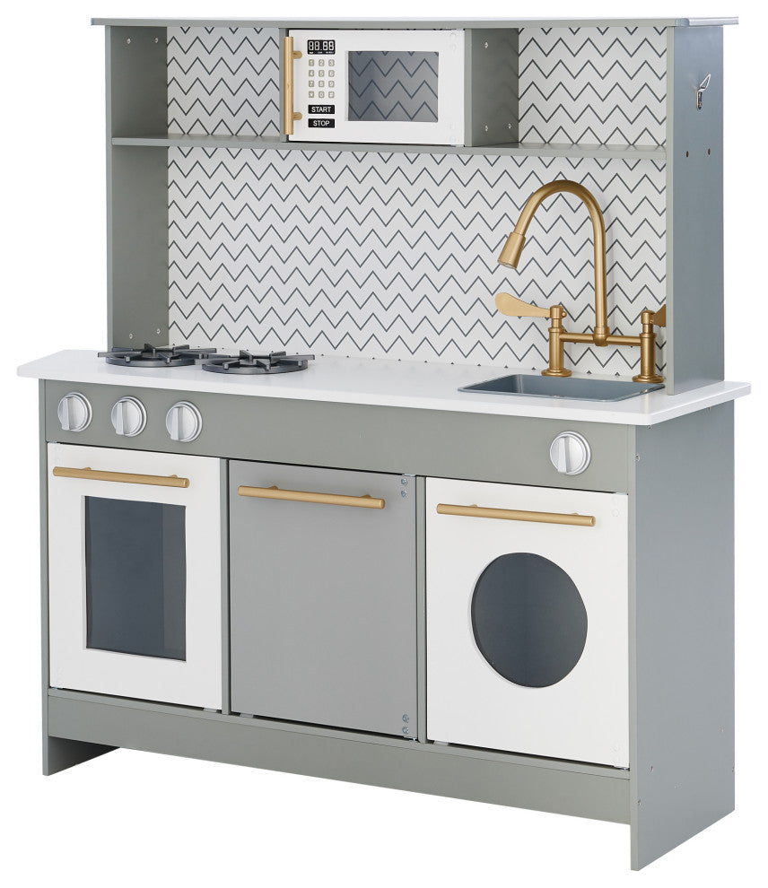 Little Chef Berlin Modern Play Kitchen, Grey