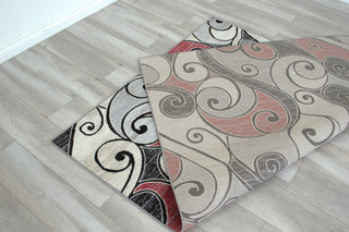 Modern Accent Rug, Scarlet Red, 9'8"x7'5"