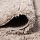 Groovy Solid Shag Rug, Beige, 2x8
