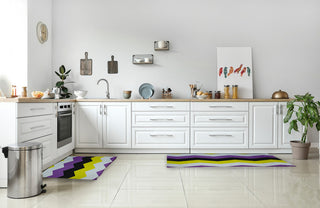 Non-Binary Chevron Chenille Rug, Non-Binary Chevron, 2'x3'