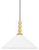 Sang 1-Light Large Pendant Aged Brass