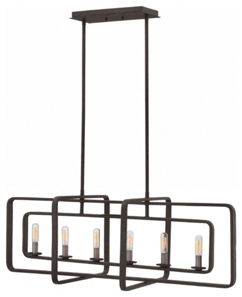 Hinkley Quentin Six Light Linear Chandelier 4815DZ