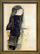 Egon Schiele Child in Black - 16" x 24" Framed Premium Canvas Print