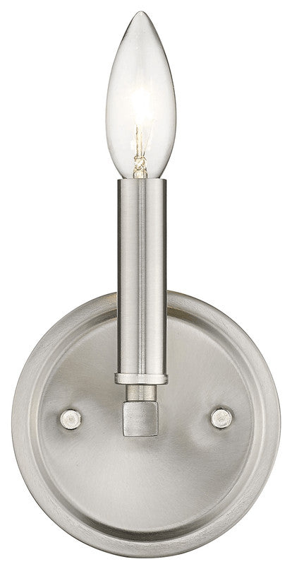 One Light Silver Wall Sconce