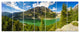 Greeny Alpine Reservoir, Landscape Canvas Art Print, 83"x32", 7 Panels