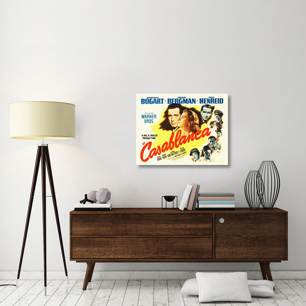 "Casablanca Poster" Stretched Canvas Giclee by Hollywood Photo Archive, 36x28"