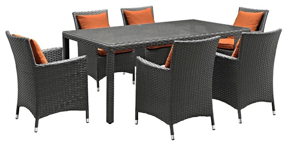 Sojourn 7-Piece Outdoor Patio Sunbrella Dining Set