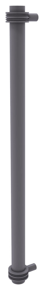 18" Refrigerator Pull With Dotted Accents, Matte Gray