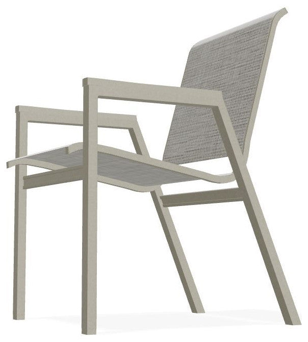 Bazza Sling Stackable Outdoor Dining Chair, Burke/Storm