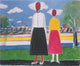 Kazimir Malevich Two Figures in a Landscape, 20"x25" Wall Decal