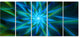 Shining Turquoise Exotic Flower, Floral Canvas Art Print, 60"x28", 5 Panels