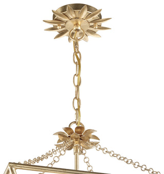 Broche Four Light Lantern in Antique Gold