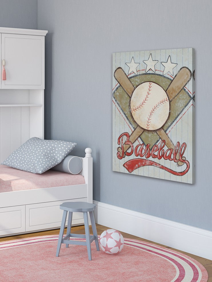 Marmont Hill, "Baseball Stars" by Reesa Qualia Painting on Wrapped Canvas, 30x39