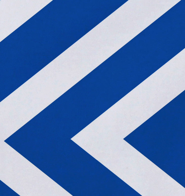 "x" Marks The Spot Stripes Print Placement, Azure, Set of 4