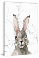 "Thinking Rabbit" Painting Print on Wrapped Canvas, 24"x36"