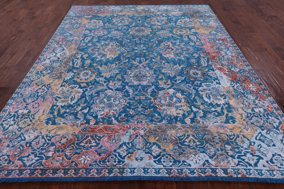 Persian Hand Knotted Wool & Silk Rug 8' 0" X 10' 1" - Q14898