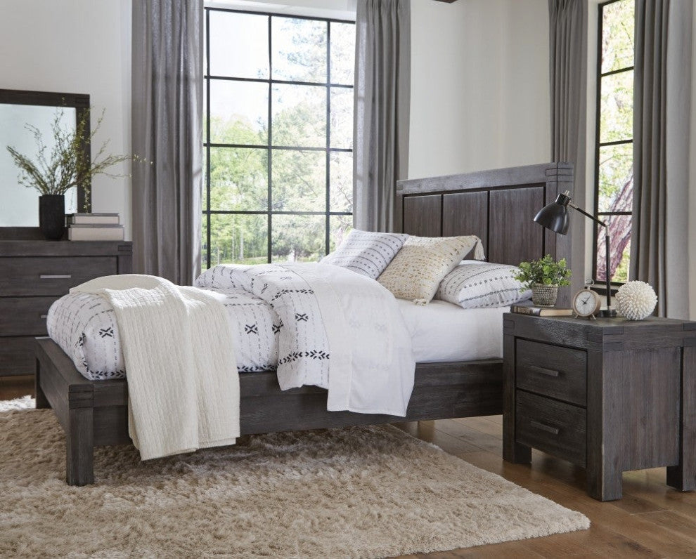 Modus Meadow 5 Piece Full Platform Bedroom Set With 2 Nightstand, Graphite