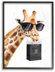 Stupell Industries Glam Fashion Giraffe Animal Painting, 11"x14", Black Framed