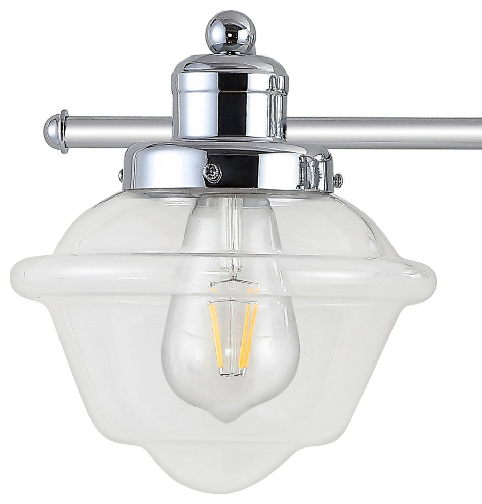 Orleans Iron LED Vanity Light, Chrome, 3 Bulb
