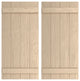 Rustic 4 Board Joined B-N-B Faux Wood Shutters, Sandblasted, 22x42"
